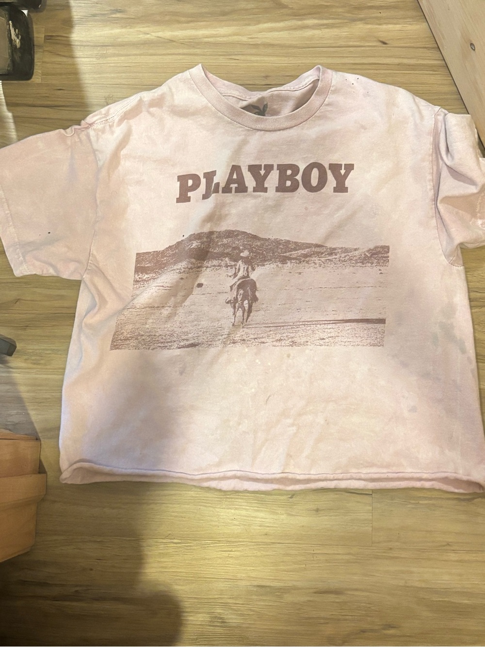 PLAYBOY Light Pink Graphic Short Sleeve Tee